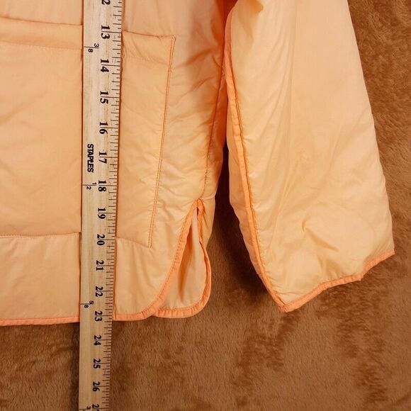 ZARA Jacket Girls Size 11 Orange Puffer Lightweight Packable Boxy - Picture 8 of 9